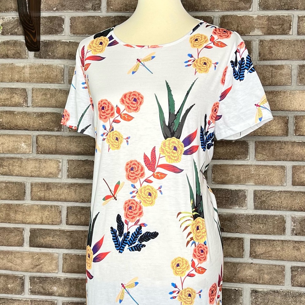 SHEIN Size Large Floral T-shirt Dress.
